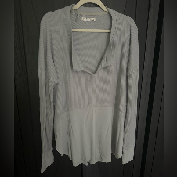 Free People We The Free Monterey Thermal Gray Size Large - Picture 1 of 5